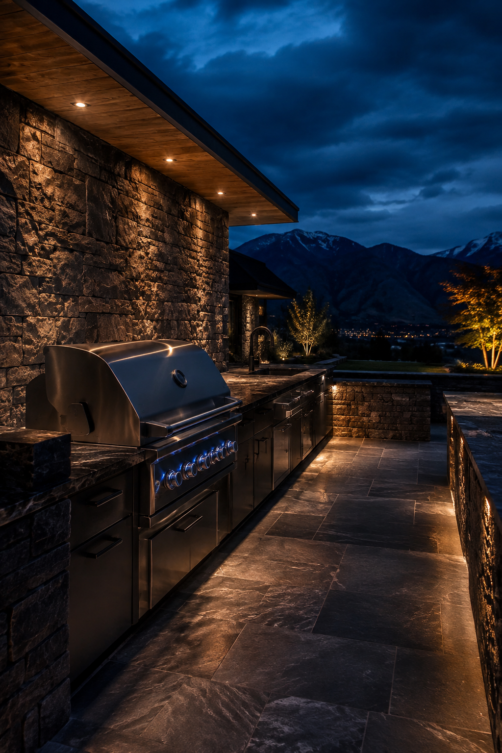 Finished outdoor kitchens project by PHNIX